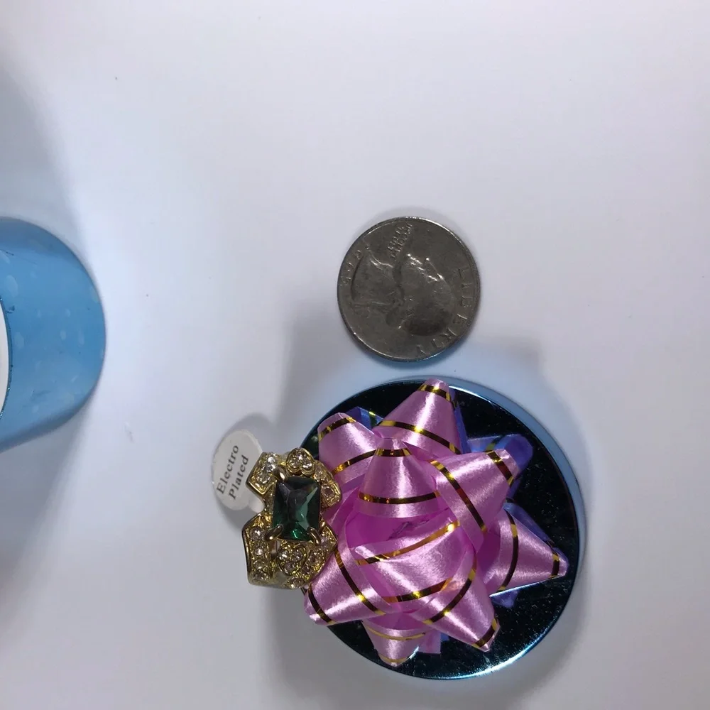 Vintage Gorgeous Big Unique Statement CZ Ring Deadstock Rare NEW Cocktail